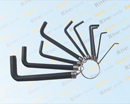 10PCS FLAT POINT HEX KEY RING SET